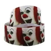 Stephen King's Horror IT Clown 1" Wide Repeat Ribbon Sold in Yards - USA SELLER