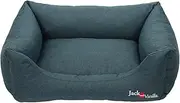 JACK AND VANILLA, Waterproof Pet Sofa Modern Ergonomic Design Ideal for Dogs and Cats Easy to Clean Dimensions 70 x 100 x 26 cm Petrolatum