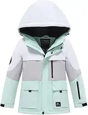 [JELEUON] Boys Girls Snowbibs Pants Winter Waterproof Windproof Warm Snowboard Overalls Ski Suit pants Jacket