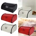 Roll Top Bread Bin Metal Bread Box for Countertop Bread Keeper Bread Storage
