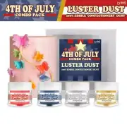 4th of July Luster Dust Collection B (4 PC SET) | Edible Paint & Baking Kit