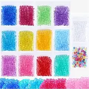 Fishbowl Beads Slime Fish Bowl - 14 Pack Vase Filler Beads 0.28 inch Plastic Slushy Fish Balls Crunchy Slime Slushee Fishballs Kit for DIY Homemade Arts Crafts Decoration Slushie Clear, Blue, Colored