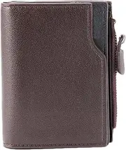 [Generic] Zipper Card Case - Portable Money Wallet | Compact Designed Mens Wallet | Card Holder with Snap Button | Multi-Card Compact Zipper Card Cases Holder Snap Button Ideal for Birthday