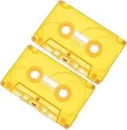 CHILDWEET 2pcs Vintage Clear Plastic Cassette Tape Holder for Audio Storage Blank Tapes Organizer with Retro Aesthetic for and Home Decor