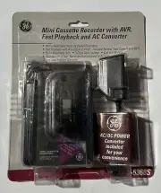 GE Mini Cassette Recorder With Fast Playback and AC Converter Model 3-5368S