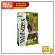 Whimzees Toothbrush Dental Chews for Extra Small Dogs - 48 Count Value Bag