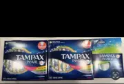 Tampax Pearl Tampons 18-Regular 8-Super 8-Lites Absorbency 34✖️2+18-Super