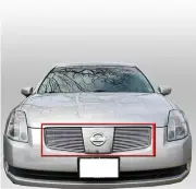 Fits 2004-2006 Nissan Maxima 2pc Horizontal Bars OverLay Billet Grille Inserts (for: Nissan)