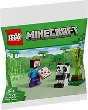 LEGO 30672 Steve and Baby Panda - New.