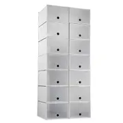 14 Shoe Boxes Organizer, Storage Box For Display Sneakers, Stackable Fit up to US Size 13