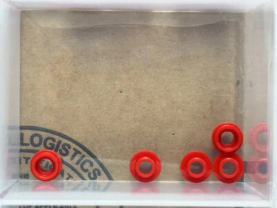 LEGO Parts - Red Plate, Round 1 x 1 with Open Stud - No 85861 - QTY 5