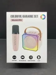 Mini Kids Karaoke Machine, Portable Bluetooth Speaker & Two Microphone