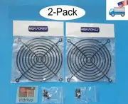 2pack:HIGH POWER® 120mm Blk Anodized Round Fan Grill,PC Case Installation Screws