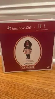 AMERICAN GIRL CLAUDIE SPARKLY SKIRT & FUR-TRIM TOP