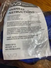 New Web Devices Fall Arrest Systems, Harness and Model H39112 Size M-XL