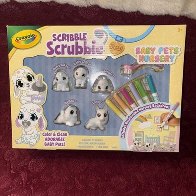 Crayola Scribble Scrubbie Pets Scented Spa Playset Washable Pets Scented Markers