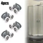 Bathroom Twin Shower Door Top Rollers + Twin Shower Door Bottom Rollers Kits