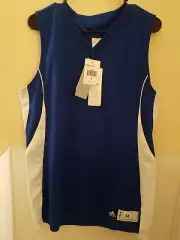 Adidas ClimaLite Women Royal Blue n White Jersey Size Medium Christmas Gift