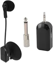 2.4G Wireless Instruments Microphone, Rechargeable Mic Pickup System with Receiver, 360° Rotation Saxophone Microphone with with Fixed Suction Cup, for Most Instruments