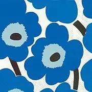 Ideal Home Range Unikko Printed Marimekko 20 Paper Napkins, Blue