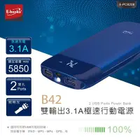 在飛比找Yahoo!奇摩拍賣優惠-【E-books】B42雙輸出3.1A極速行動電源 認證合格