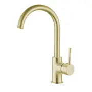 Amelie Sink Mixer Gooseneck Pin Brushed Gold BDO250807BG