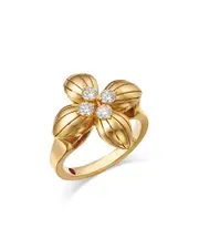 Roberto Coin 18K Yellow Gold Love in Verona Diamond Flower Ring - Exclusive
