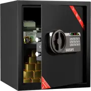 Safe Box and Lock Box, 1.5 Cubic Feet Security Money Safe with Sensor Light and