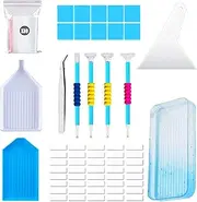 Yulokdwi Gem Art Tools - Multi-Purpose Rhinestone Painting Tools | Gem Art Set with Pouches, Tweezer, Gradient Color Crafting Supplies