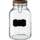 台灣現貨 英國《Premier》標記扣式玻璃密封罐(木3L) | 保鮮罐 咖啡罐 收納罐 零食罐 儲物罐