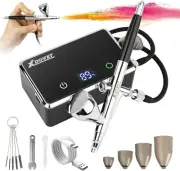 32PSI Airbrush Dual Action with Compressor - Paint Cup and Cleaning Tools and Ty