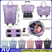 Travel Duffel Bag Expandable with Wheels Carry on Bag Rolling Duffle Bag NEW "