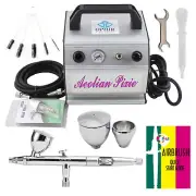 OPHIR Airbrush Kit Dual Action Gravity Paint Gun Compressor Set for Tattoo Nail