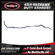 Redback 3" Exhaust No Muffler/Cat for Nissan Navara D22 3.0L 11/01-12/06