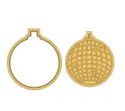 Disco ball cookie cutter and stamp set debosser two tone