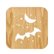 Led Wooden Night Light Halloween Bat Led Handicraft Lamp Animal Lamp Girts Lamp warm white