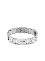 GUESS Steel Logo Chain Bracelet in Silver