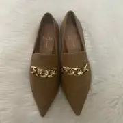 NEW in Box-PAOLO Camel Mabel Pointed Toe Flats 8