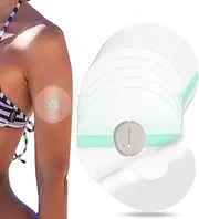 YOUSHARES Continuous Glucose Monitor Patch for Dexcom G7, 40 Packs Dexcom G7 Sensor Patches Waterproof Adhesive Patches Diabetic Sensor Covers Easy to Use Pre-Cut Adhesive Tape(Transparent)