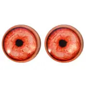 25mm Red Albino Werewolf Glass Eyes for Jewelry or Taxidermy Art Doll Making