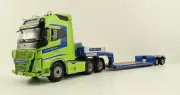 WSI 01-3752 Volvo FH5 XL 6X2 Tag Axle Truck 2 Axle Low Loader Nordic Crane 1:50
