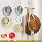 Hat Hanger Hand-Woven Macrame Hat Display Rack Hat Rope Hanger Door Cap Holder