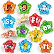 Coogam 26pcs Alphabet Bath Toy Set, Multicolored, Plastic, ABS Material, BPA/BPS/Lead/Paraben Free, Toddler, Manual, Alphabet Theme, Bath Toy Set