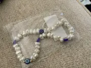Evil Eye Beaded Phone Charm Pearl Beaded Phone Strap Y2K Chain for Mobile Phone