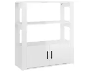 vidaXL Sideboard High Gloss White 80x30x90 cm Engineered Wood