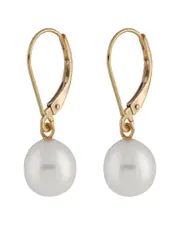 Splendid Pearls 14K Freshwater Pearl Drop Earrings