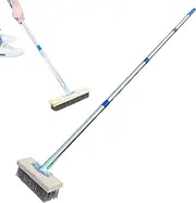 Concrete Scrubber - Large Wire Brush for Deck,Manual Garden Sweeping Tool, Outdoor Scrubbing Tool for Weeds, Moss, Algae and Stubborn Stains