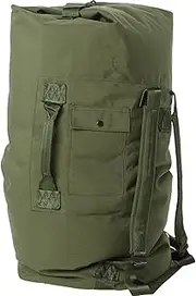 Military Outdoor Clothing Previously Issued Government Olive Drab Cordura 2 Strap Duffle Bag
