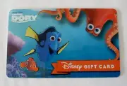 DISNEY PIXAR NEW RELEASE FINDING DORY NEMO GIFT CARD DISNEYLAND ZERO BALANCE