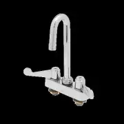 T&S Brass 5F-4CWX05A Equip 4" Deck Mount Workboard Faucet w/ 5-1/2" Gooseneck